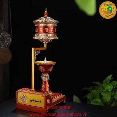 Kinh luân nhạc Om Mani Padme Hum chạy bằng điện và pin
